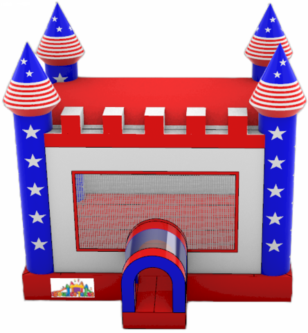 Proud to be an American Bounce House 15 x 15