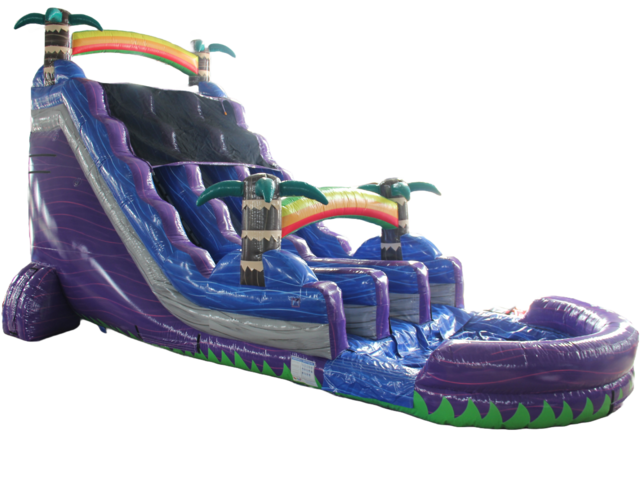 Purple Crush Double Lane Waterslide- 21 FT with Pool