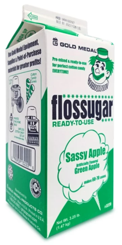 Additional Cotton Candy Sugar - Green Apple (50 servings)