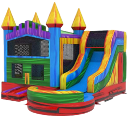 Marble Multicolored Castle Combo with Side-Slide and Pool
