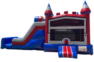 COMING SOON - Patriotic Marble Castle with Double Slide (Wet or Dry)