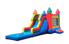 Super Duper Multicolored Castle Combo with Slide and Pool