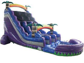 COMING SOON - Purple Crush Double Lane Waterslide- 21 FT with Pool