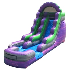 Purple Crush Waterslide- 15 FT Slide with Inflated Pool