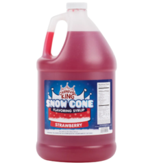 Snow Cone Syrup - Strawberry (Gallon with Pump)