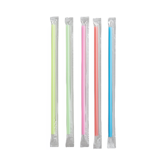 Straws - Neon Colored Individually Wrapped (250 Count)