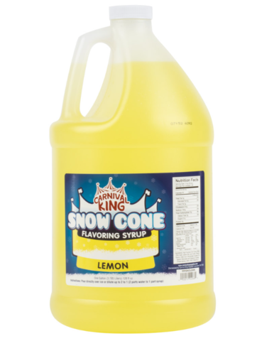 Additional Snow Cone Syrup - Lemon (Gallon with Pump)