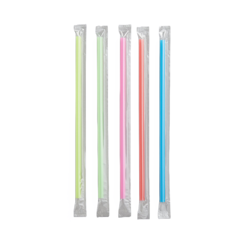 Straws - Neon Colored Individually Wrapped (250 Count)