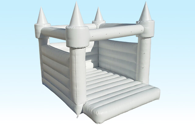 Dreamy White Canvas Wedding Prop Bouncer (Whole Day Rental)