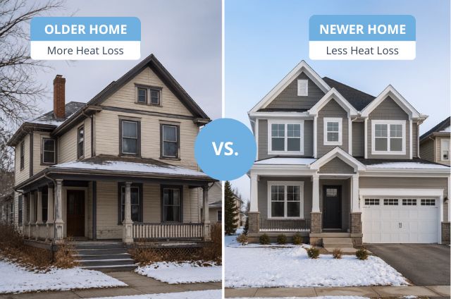 Older Homes Lose Heat in Winter