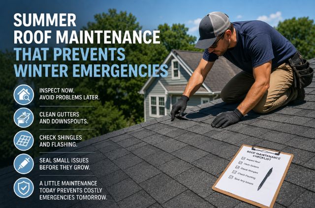 Summer Roof Maintenance to Prevent Winter Ice Dams