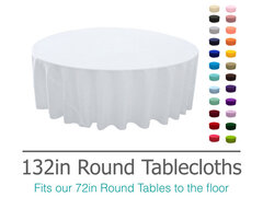 132 Inch ROUND For XL 72In Tables