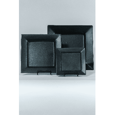 Black Square Bread/Butter Plate 10 Pack