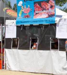** 10Ft Food Booth Wall /with Windows (Fire Rtdnt)