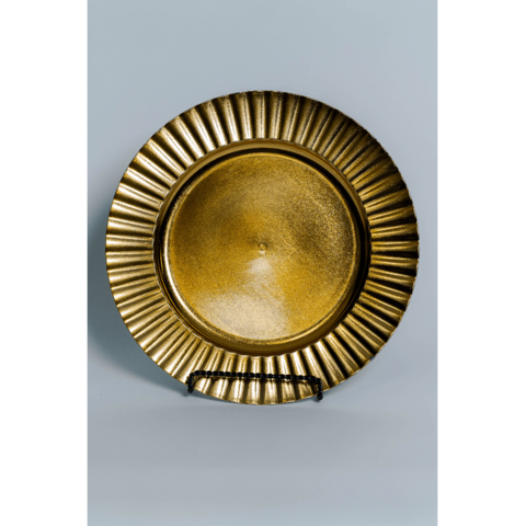 Gold Scalloped Acrylic Charger