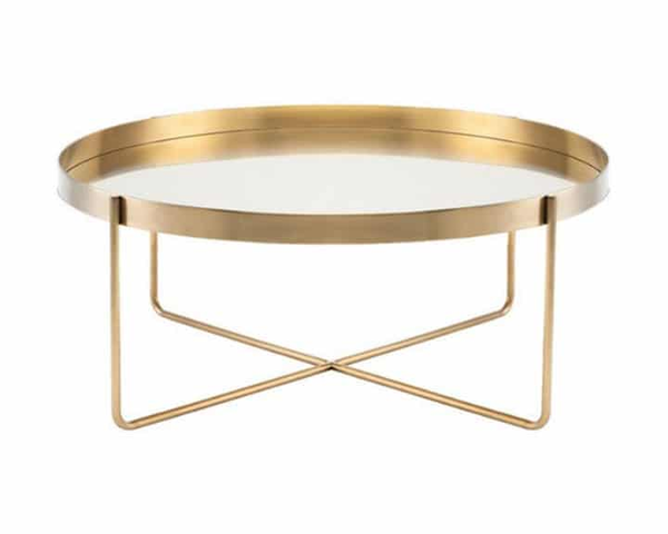**Round Mirrored Coffee Table 