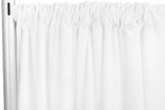 White Standard Draping -10' Wide, 7'-10' High