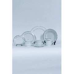 Silver Rim Dinner Plate 10 1/2"