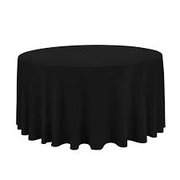 Black 120 Inch Linen (Fits 60' Tables & 30' Cocktail Tables (High)
