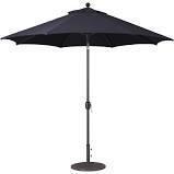 9ft Black Umbrella with Base