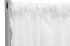 White Sheer Draping -10' Wide, Up to 12' High