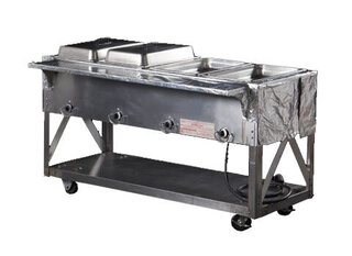 ** Steam Table (accommodates 4 -8qt full size chafers) 