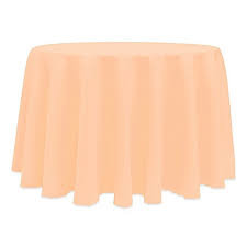 Peach Full Drop 120 Inch (Fits 60' Tables & 30' Cocktail Tables (High) 