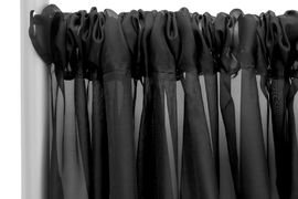 Black Sheer Draping -10' Wide, Up to 12' High