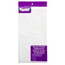 White Disposable Table Cover (round) $3.95