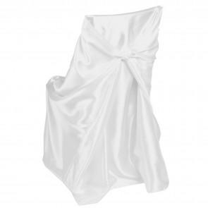 White Satin Chair Cover (Tie Back)