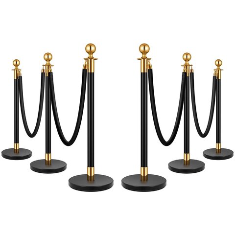 Stanchion Set - Black and Gold