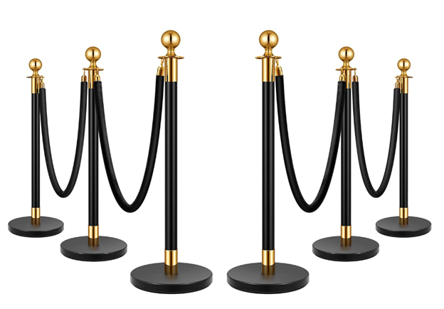 Black & Gold Stanchions