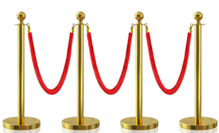 Stanchion Set - Red & Gold