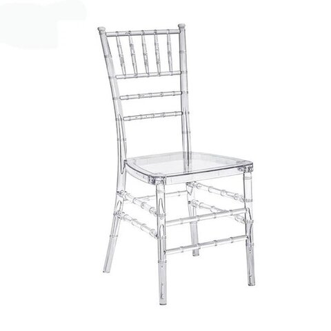 Crystal Clear Chiavari Chair with white Cushions