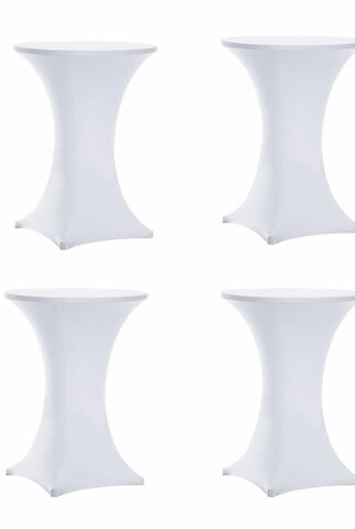 Cocktail Table Linens Spandex White