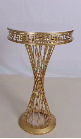 Gold Twisted Cake Stand/Pedestal 23.6 Inches tall