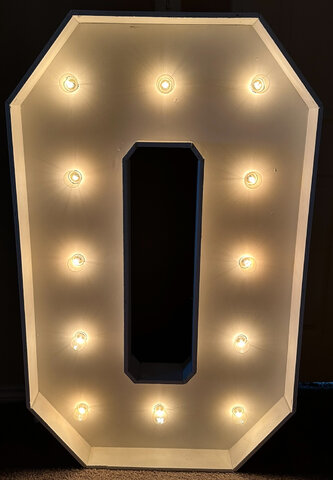 Marquee Letter O