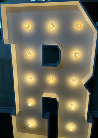 Marquee Letter R