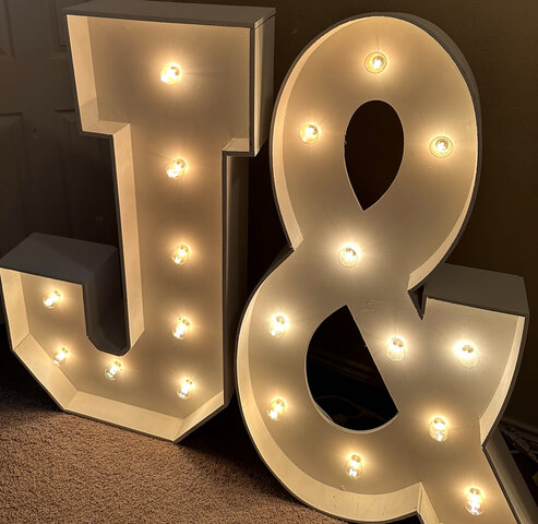 Marquee Letter J