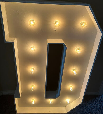 Marquee Letter D