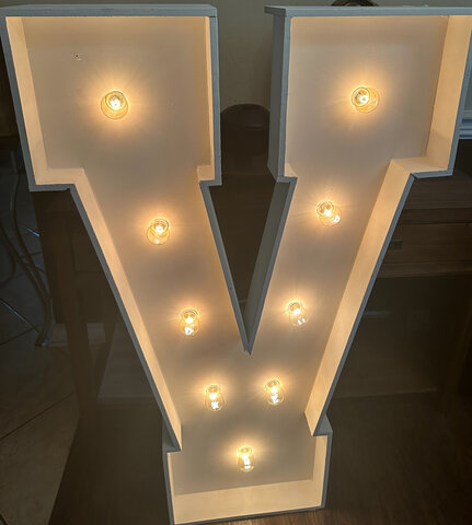 Marquee Letter V