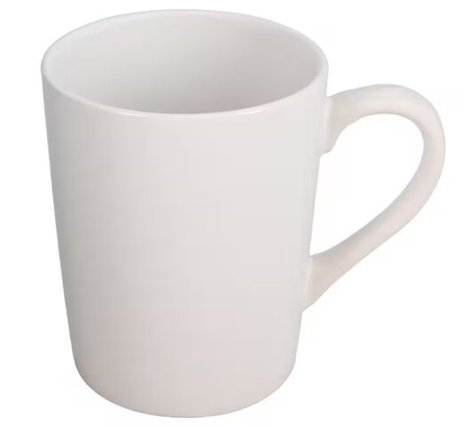 Coffee/Tea Mug: Regular White Ceramic 14 oz mug