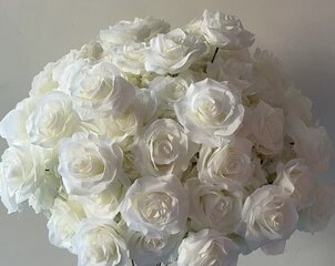 White Artificial Rose Flower Balls