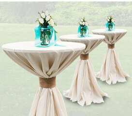 Cocktail Table with White Linen