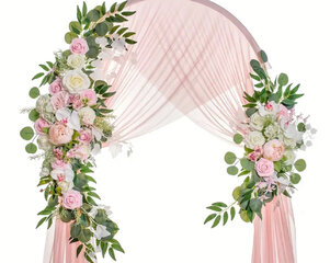 Artificial Floral Swags for Arch Pink and White
