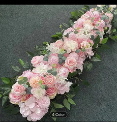 Rose Flower Garland Artificial White and Pink