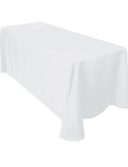 White 90 x 156" Rect. Polyester tablecloth