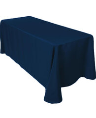 Navy Blue 90 x 156" Rect. Polyester Tablecloth