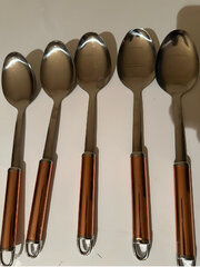 Gold Accent Stainless Steel Serving Spoon