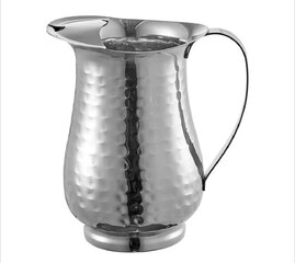 Stainless Steel Hammered Slender Bell Pitcher with Iced Guard